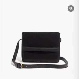 Madewell Black Leather and Suede Crossbody Bag